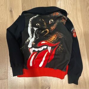 The Rolling Stones Black and Red Graphic Sweater